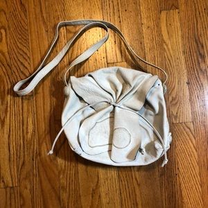 1980s vintage white Carlos Falchi flap bag